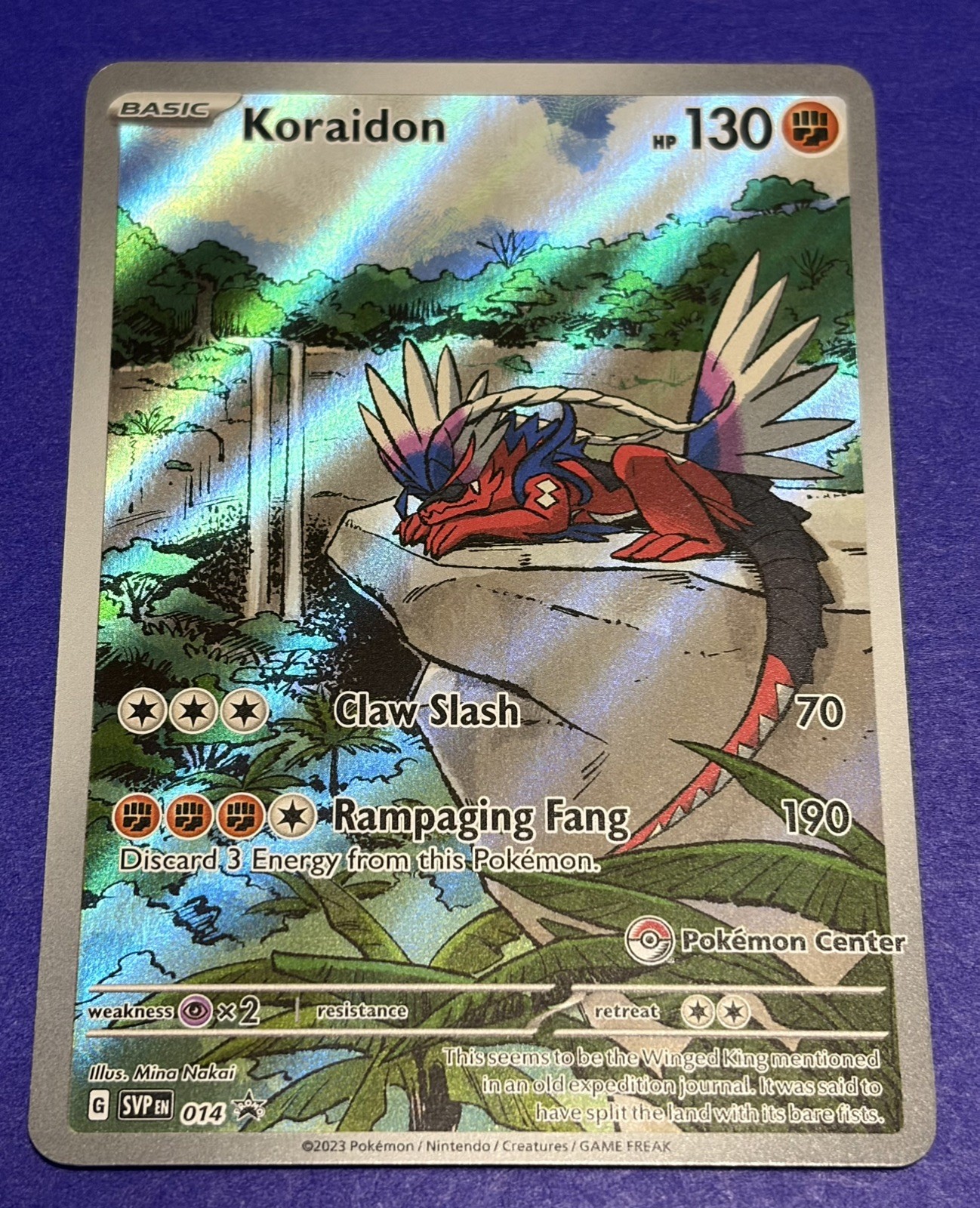 Pokémon TCG Koraidon SVP014 Pokemon Center Stamped Black Star Promo - NM