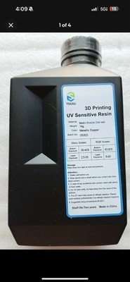 Yousu 3D Printing UV Sensitive Resin   Metallic Copper   1L Bottle   New