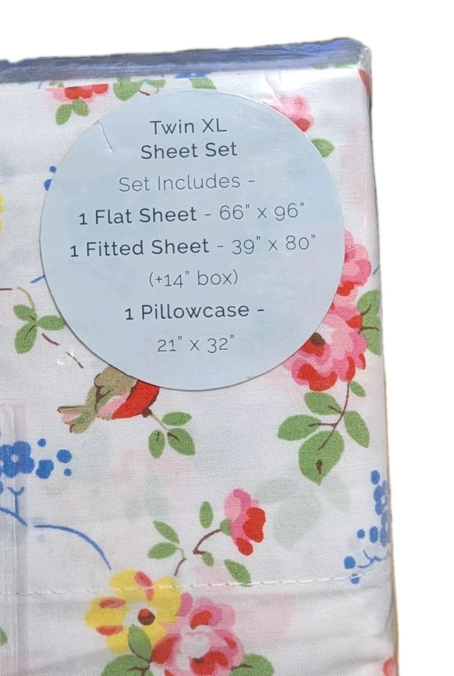 Cath Kidston London Twin-XL Sheet Set - Bird Floral - Image 3 of 3