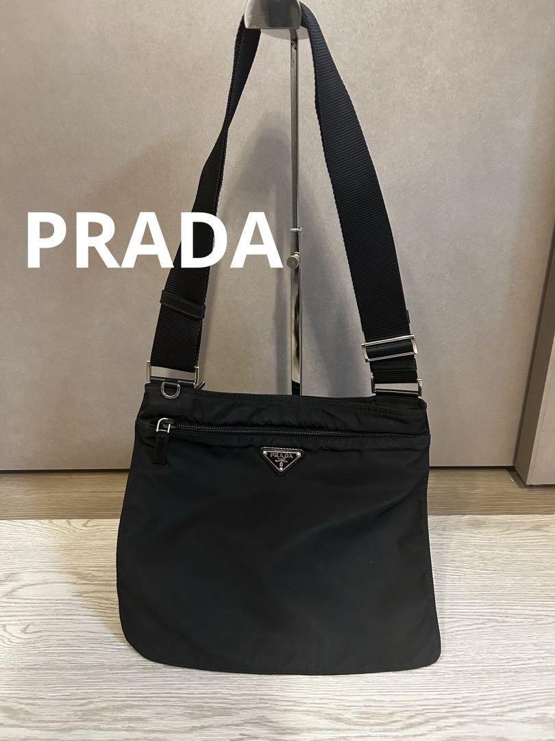 Prada Tessuto Nylon Black Crossbody Shoulder Bag 219 Japan