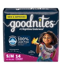 GoodNites Youth Absorbent Underwear Small / Medium 43 to 68 lbs. 14 Ct BULK DIS