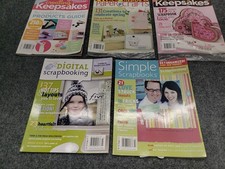 Lot of 5 scrapbooking magazines/paper Crafts/ 1 Digital Scrapbook Magazine