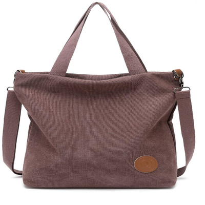 JANSBEN Damen Canvas Schultertasche Multifunktionale 30x40x12