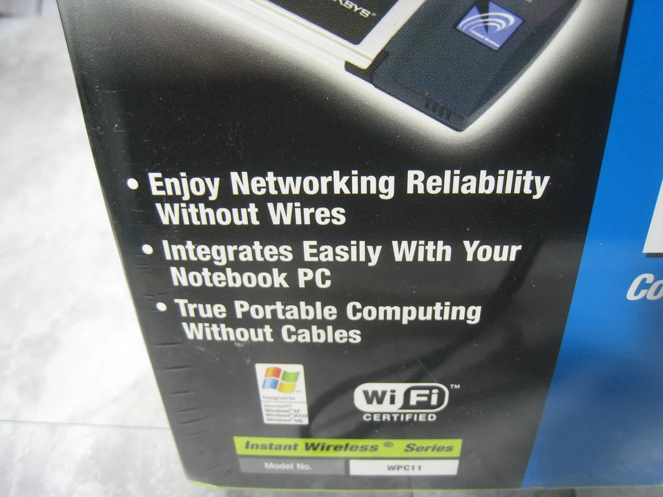 Linksys WPC11 Wireless PC Card 2.4GHz 802.11b WiFi Adapter New Sealed Notebook - Image 2 of 4