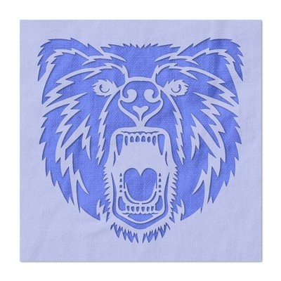 Growling Bear DIY Crafts Wall Art Reusable Plastic Stencil - StencilAir