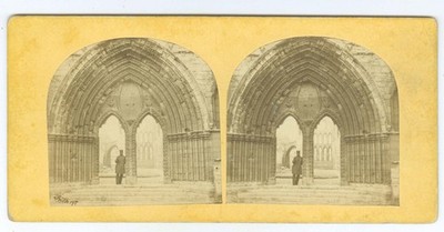 G2396~ ENGLAND   Elgin Cathedral c.1860s Stereoview   Francis Frith