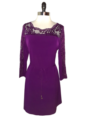 chinese dress ladies Kenzie Purple Lace Cutout Maxi Dress main image 0