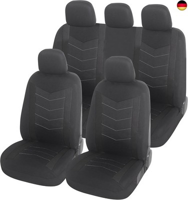 Upgrade4cars Auto-Sitzbezüge Set Universal schwarz | Auto-Schonbezüge V