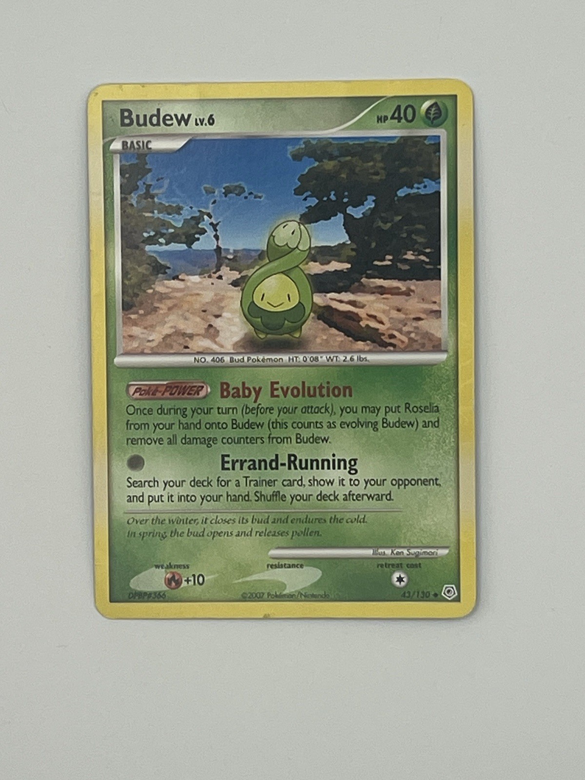 Budew 43/130 Diamond & Pearl Regular Uncommon Pokémon TCG Card