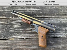 BENJAMIN 132 _ 22 Caliber _ Multipump Pistol _ 1976 Vintage
