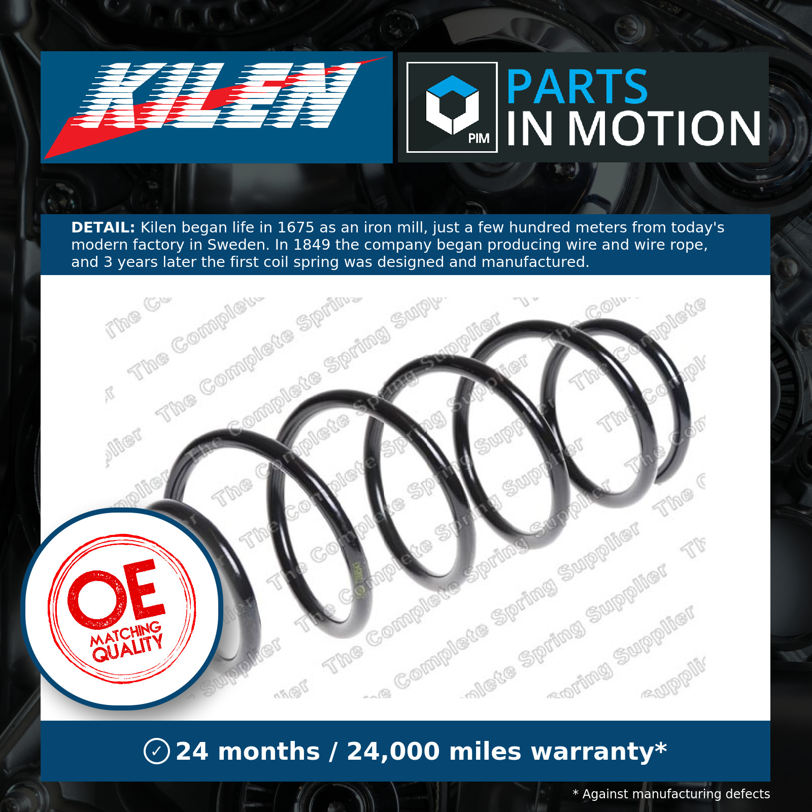 Coil Spring Front 16035 Kilen Suspension D65634011E D65634011D D65634011B New