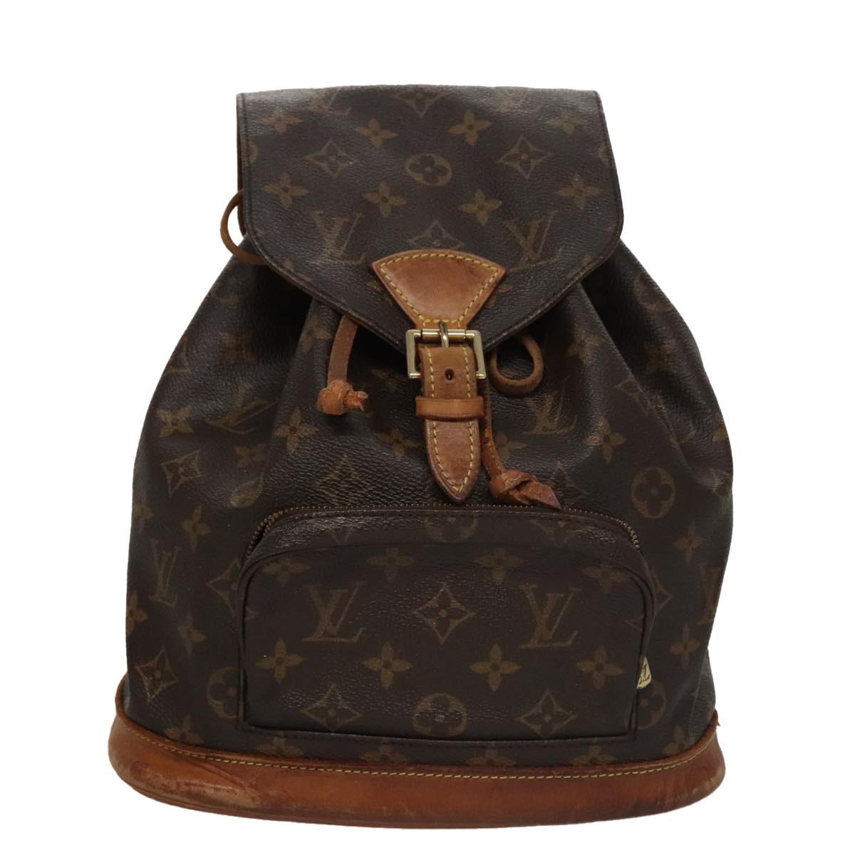 Louis Vuitton Montsouris MM Brown Monogram Canvas Backpack Authentic