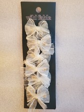Ivory Bow Clips - Wild Fable - 6 Bows