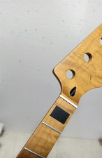 Matte J BASS Black Block inlay guitar neck 20 fret Roasted Flame maple