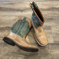 SMOKY MOUNTAIN BOYS "FRANK" COWBOY BOOTS SQUARE TOE SIZE 2.5