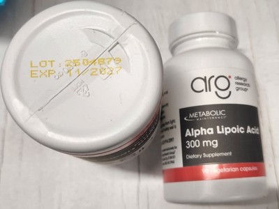 Lot Of 2 - Metabolic Maintenance Alpha Lipoic Acid 300mg, 90 Capsules