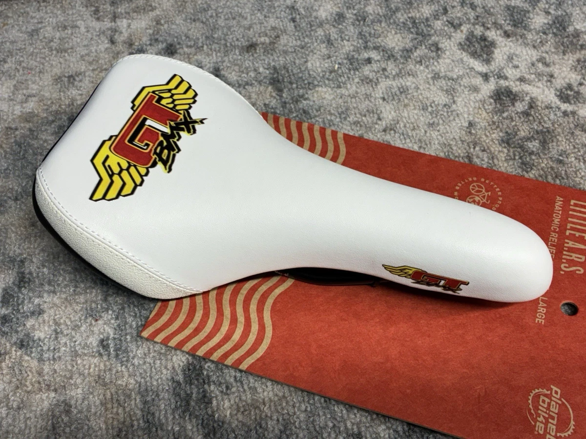 BMX Bike-Old School White Saddles, Seat Vintage Bike Parts for