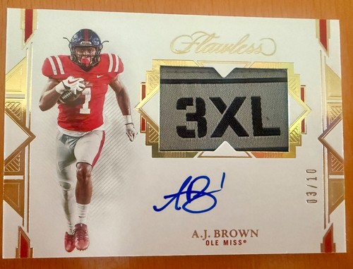 2022 Topps Flawless A.J. Brown Ole Miss game worn patch auto /10