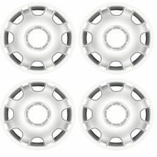 4x Silver 15" Inch Silver Deep Dish Van Wheel Trims Hub Caps fits Fiat Ducato