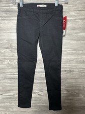 NWT Levi's Pull On Jeggings Girls Size 7 With Adjustable Waist Denim Black