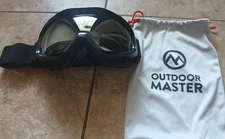 USED EXCELLENT CONDITION "Outdoor Master" Ski-snow Goggles Blk Used 4 Times