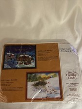 1983 The Creative Circle Cross Stitch Needlecraft Kit 2254 Santa in The Sky New