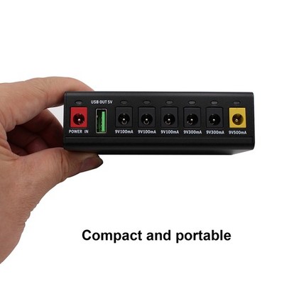 MOSKYAUDIO 6-Channel Guitar Pedal Power Supply With Independent Short Circui DON