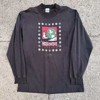 Vintage 1991 Hollywood Records Long Sleeve Shirt Rare Disney Music Group Queen