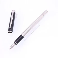 PILOT Fountain Pen Grance Rhodium Combi Black Gray Brass Nib M 14K Writing Tool