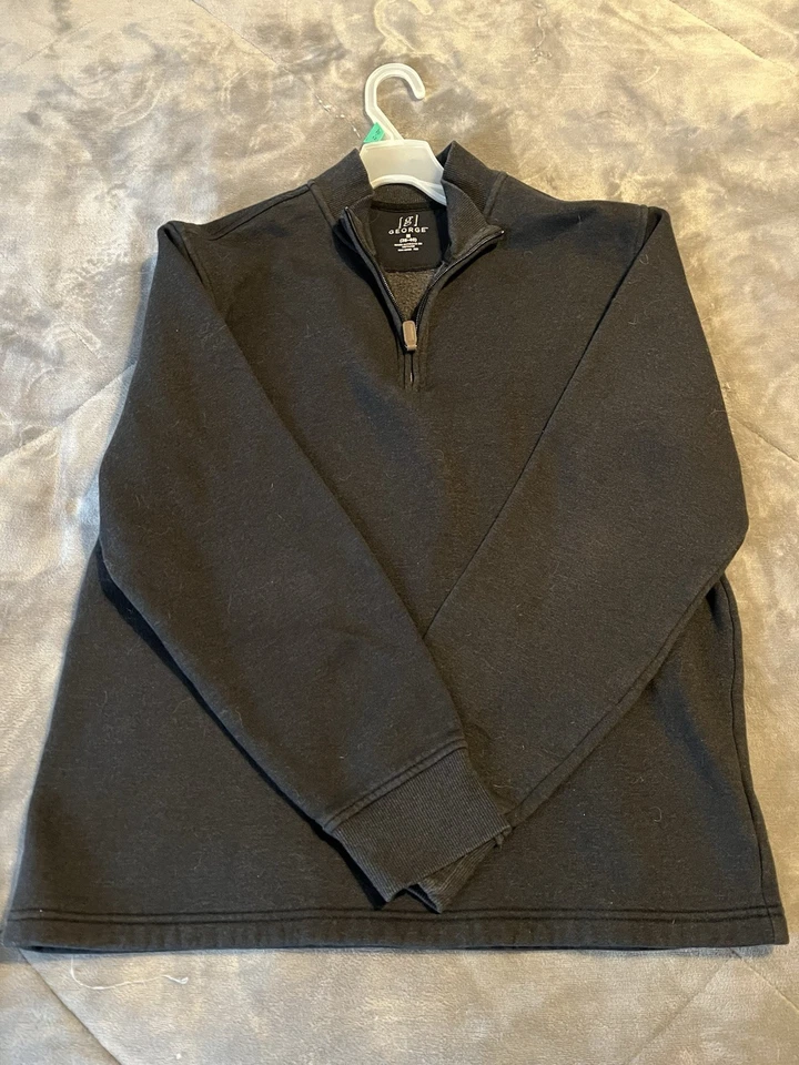 LOTE DE 3 suéteres George Quarter cremallera talla mediana para hombre negro, azul, verde” Foto 2 de 4