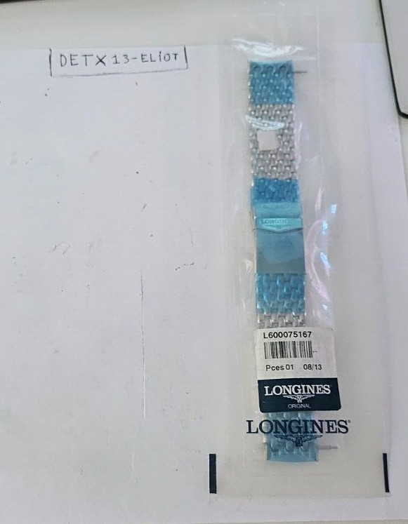 Bracelet Longines L60075167 encore scellé NOS en acier argenté