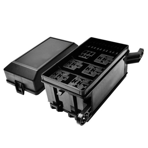 Car 12-Slot Relay Box 6 ATC/ATO 6 Relays Standard Blade Fuses Holder Block:^lk - Picture 10 of 12