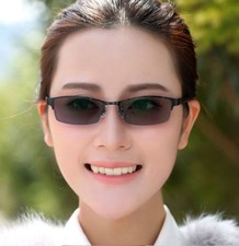 New Women Fashion Half Rimless Photochromic Sunglasses Reading Glasses 1.0 4.0