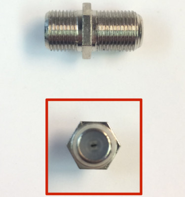 Female Coax Adapter Coupler Barrel Joiner Extender RF F Cable TV Comcast AT&T