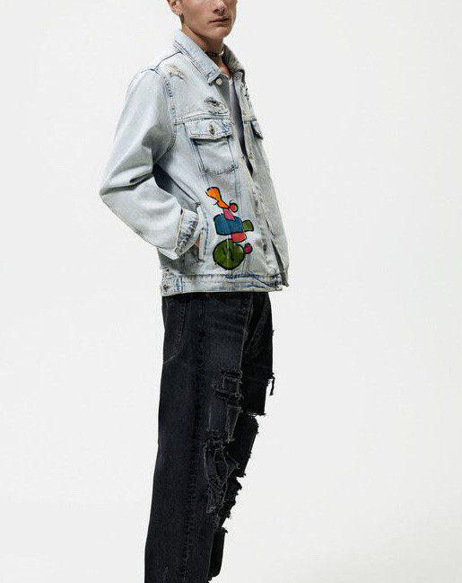 ZARA MEN GRAFFITI PRINT DENIM JACKET SIZE M 1466/305 | eBay ZARA MEN GRAFFITI PRINT DENIM JACKET SIZE M 1466/305 | eBay