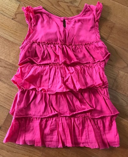 Mini Boden Johnnie B Girls Ruffle Shirt Tank Pink 11-12 Years - Foto 3 di 3