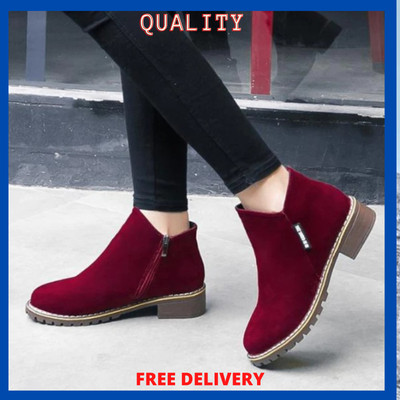 Botas Cortas Para Mujer Botas Cortas A La Moda Para Mujer Zapatos De Cuero  New | eBay