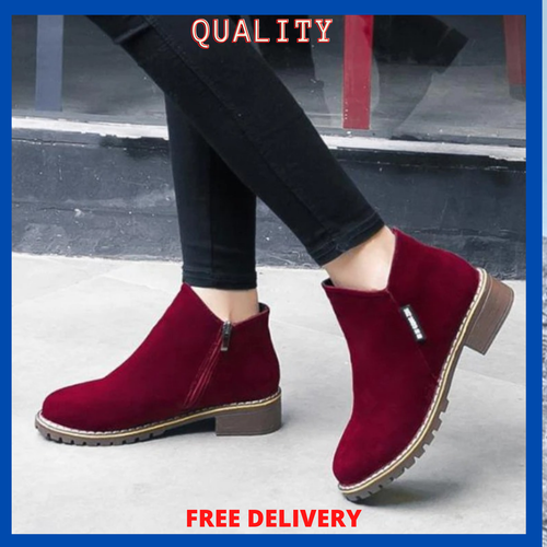 Botas Cortas Para Mujer Botas Cortas A La Moda Para Mujer Zapatos De Cuero  New | eBay