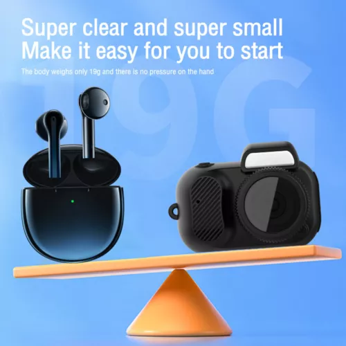 Llavero retro negro cámara mejorada 1080P HD mini cámara DV para estudiantes niños - Imagen 4 de 13