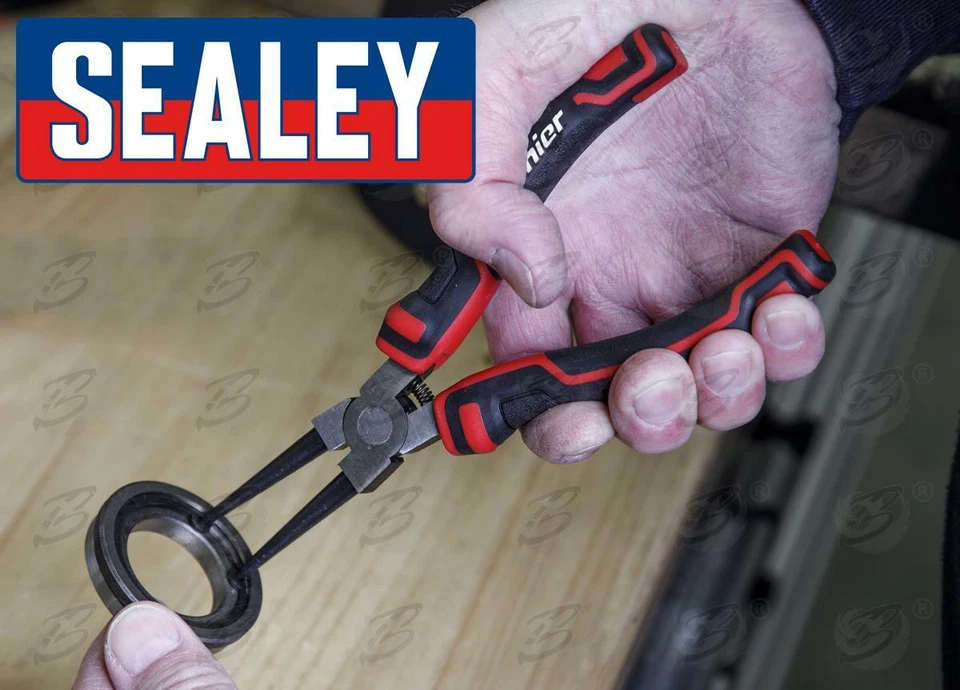 SEALEY 4 PC 7" Circlip Pliers Internal External Bent Nose Straight Tip Snap Ring - Image 4 of 4