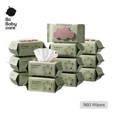 Bc Babycare Thick Unscented Baby Hand and Mouth Wipes, 960 Count, 12 Packs