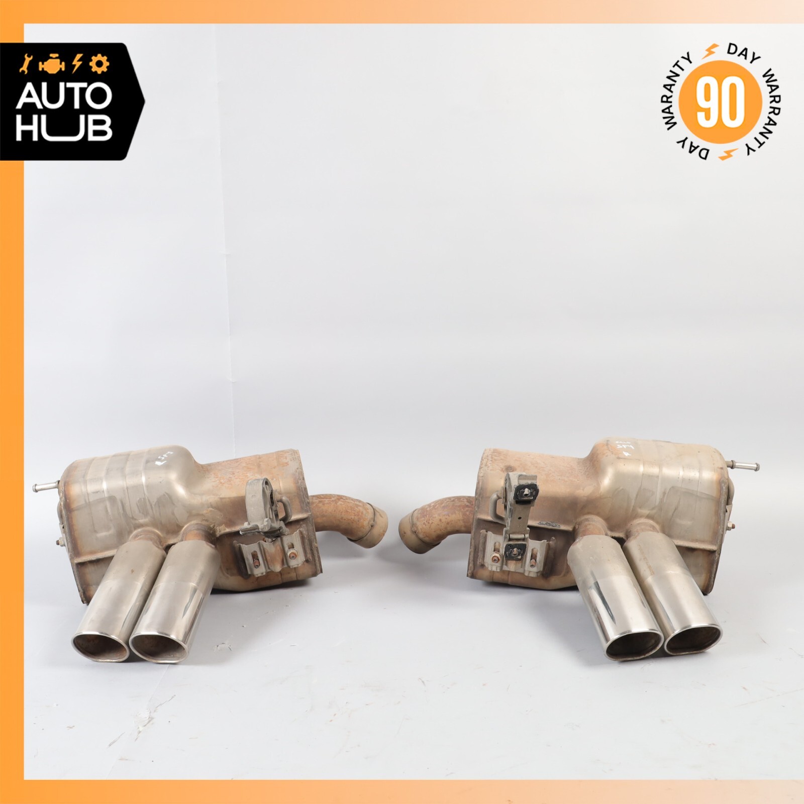 02-07 Maserati Spyder 4200 M138 Exhaust Muffler Quad Tips Left and Right OEM 61k