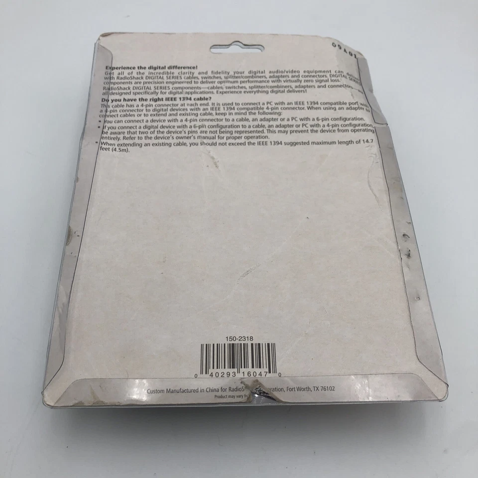 NOS Radio Shack 14.5 Digital IEEE 1394 Cable READ - Image 3 of 4