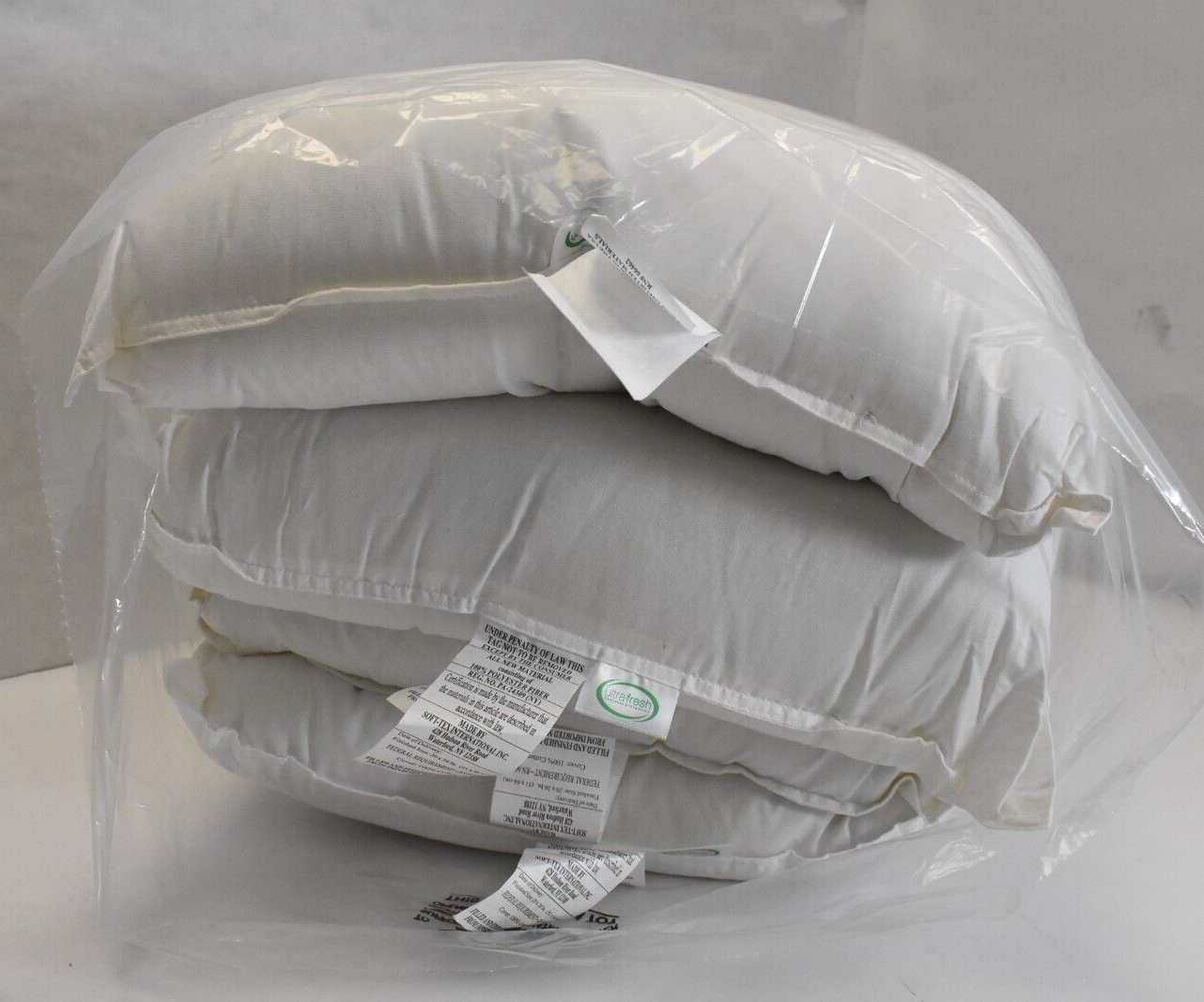 Biopedic Ultra Fresh Antimicrobial Bed Pillow 20" x 26" White Pack Of 4