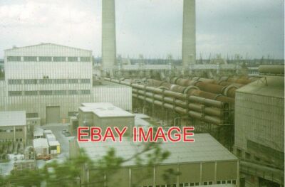 PHOTO  CEMENT KILNS NORTHFLEET 1973 THE LARGE PIPES ARE ROTARY CEMENT KILNS. IN