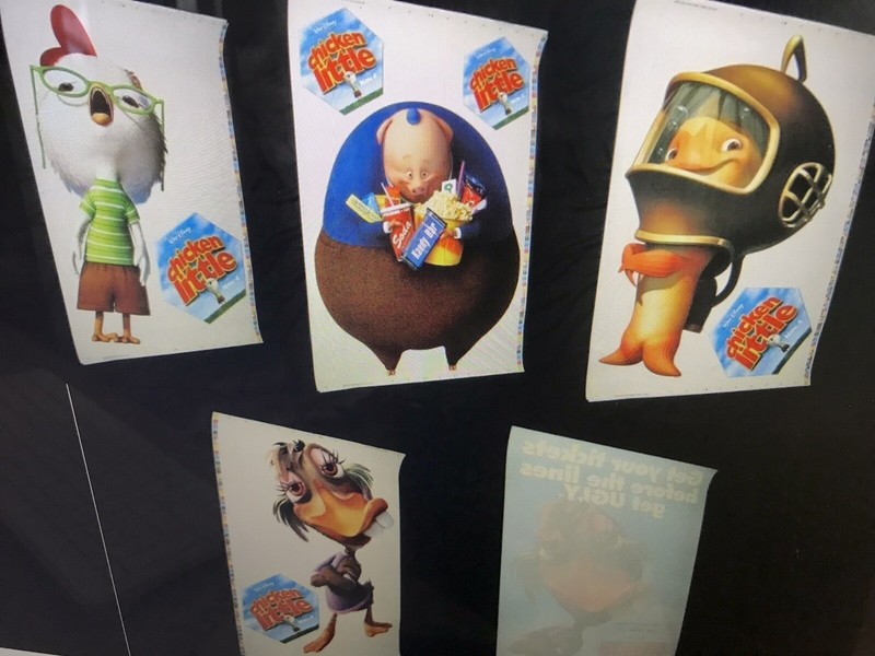 DISNEY'S CHICKEN LITTLE  Large Static Clings  (Original) Movie Theater (Lot 5)