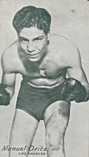 MANUEL ORTIZ BOXING HOFer-PADDY De MARCO BOXER EXHIBIT SUPPLY CO