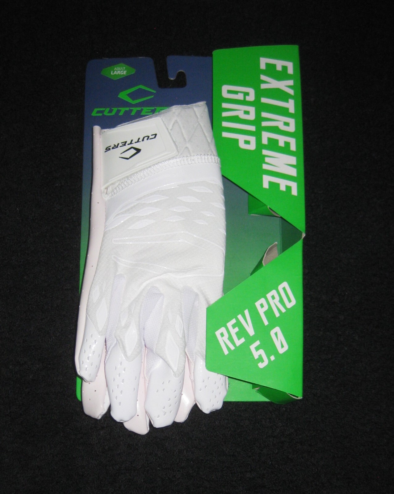 CUTTERS REV PRO 5.0 EXTREME GRIP FOOTBALL GLOVES CG10440 ADULT LARGE