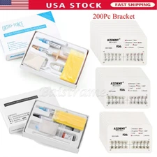 Dental Orthodontic 200Pc Brackets Braces/bonding Bracket Light cure adhesive