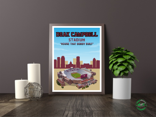 DOAK CAMPBELL STADIUM FLORIDA STATE SEMINOLES FAN MANCAVE POSTER PRINT GIFT - Picture 8 of 12